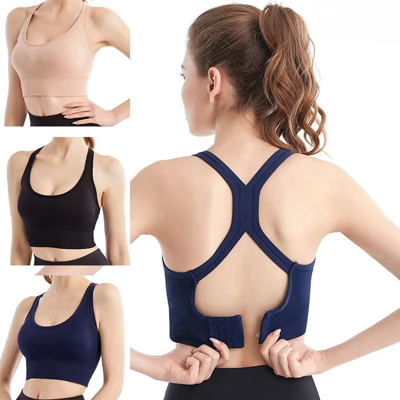 Sexy Sports Bras Racerback Yoga Bra Tank Top Women Fitness Gym Shockproof Seamless Running Workout Fast Dry Underwear Vest