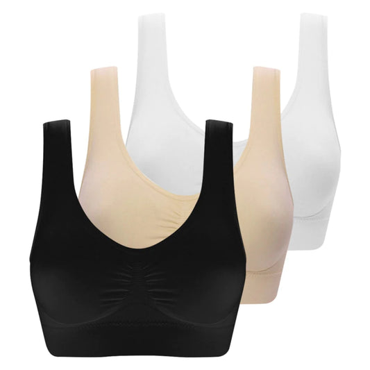 3 Pack plus Size Back Smoothing Bra Sport Running Bra Women Workout Bras Yoga Crop Tank Top Push up Brassiere