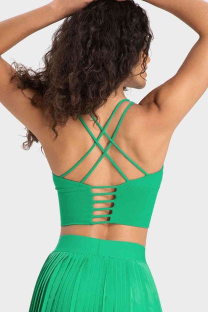 Millennia Crisscross Back Ladder Detail Sports Bra